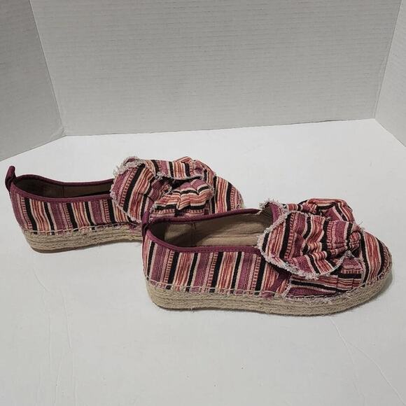 SAM Edelman Pink Black Pattern Cabrera Fabric Espadrille Women's US 8.5M - Picture 4 of 9